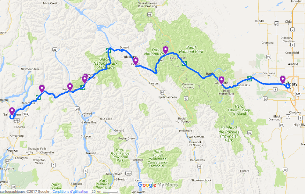 Road Trip Calgary à Salmon Arm Guide Canada Shunrize