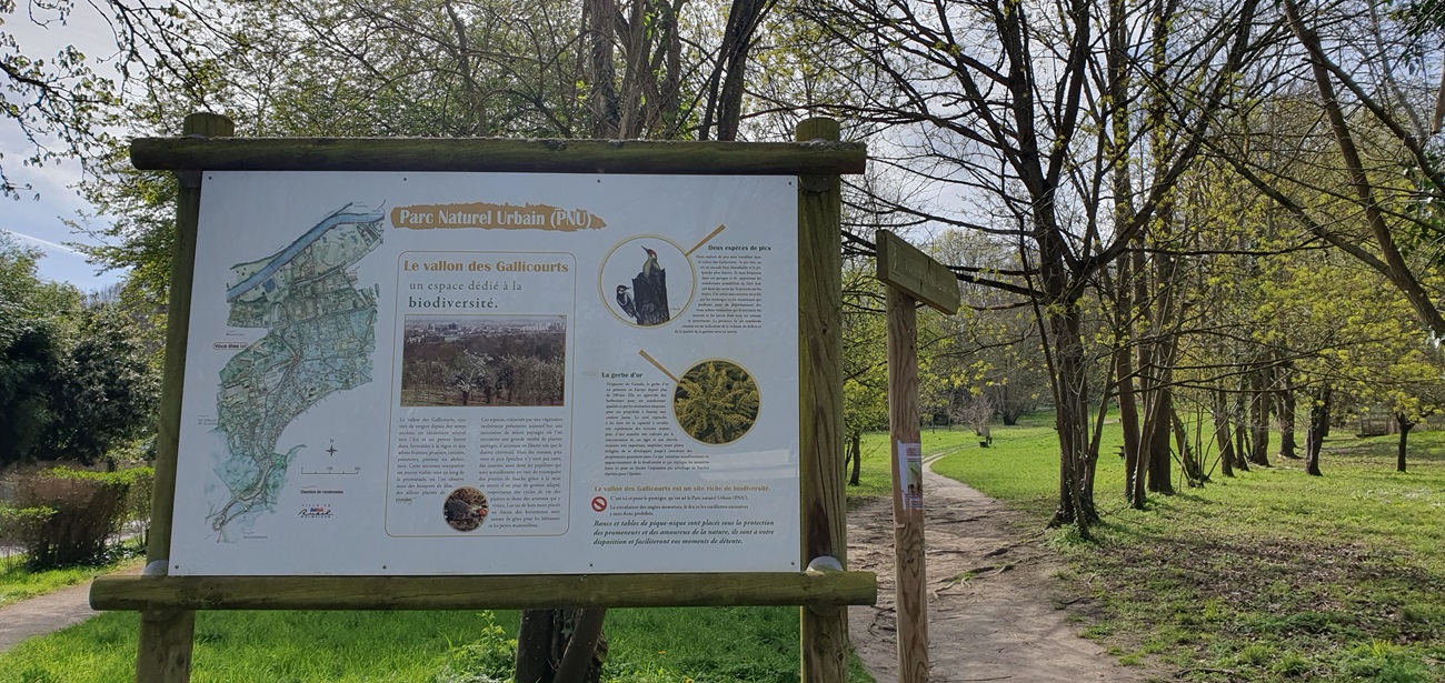 Panneau Parc naturel Urbain